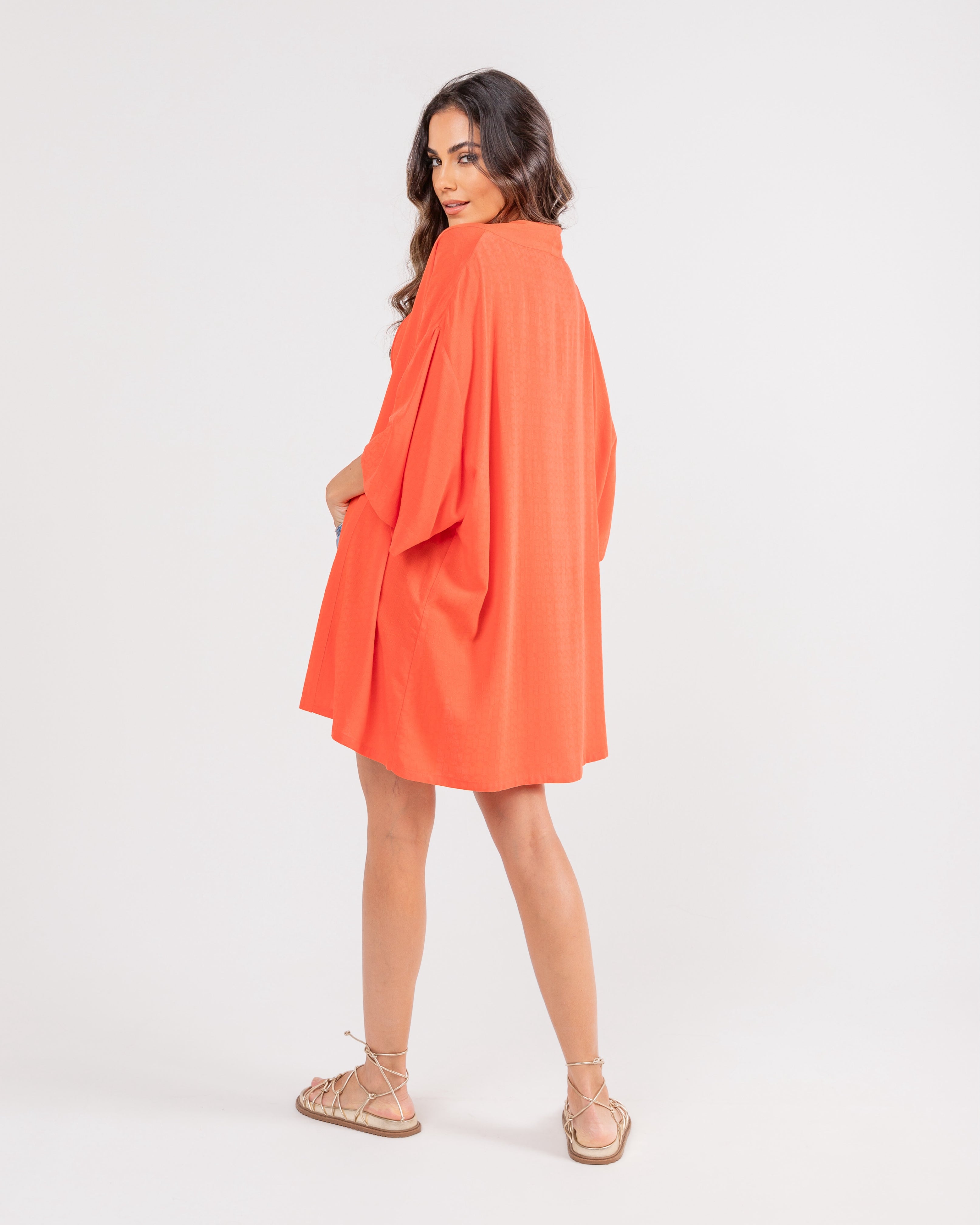 Conjunto Cropped com Kimono